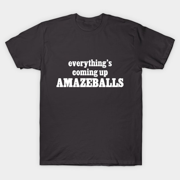 Everything's Coming Up Amazeballs T-Shirt by Lil Brahms